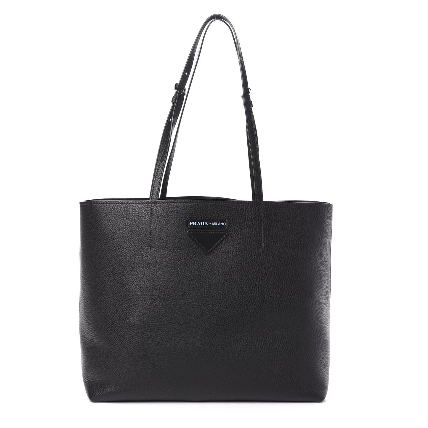 Vitello Daino Etiquette Shopping Bag Black