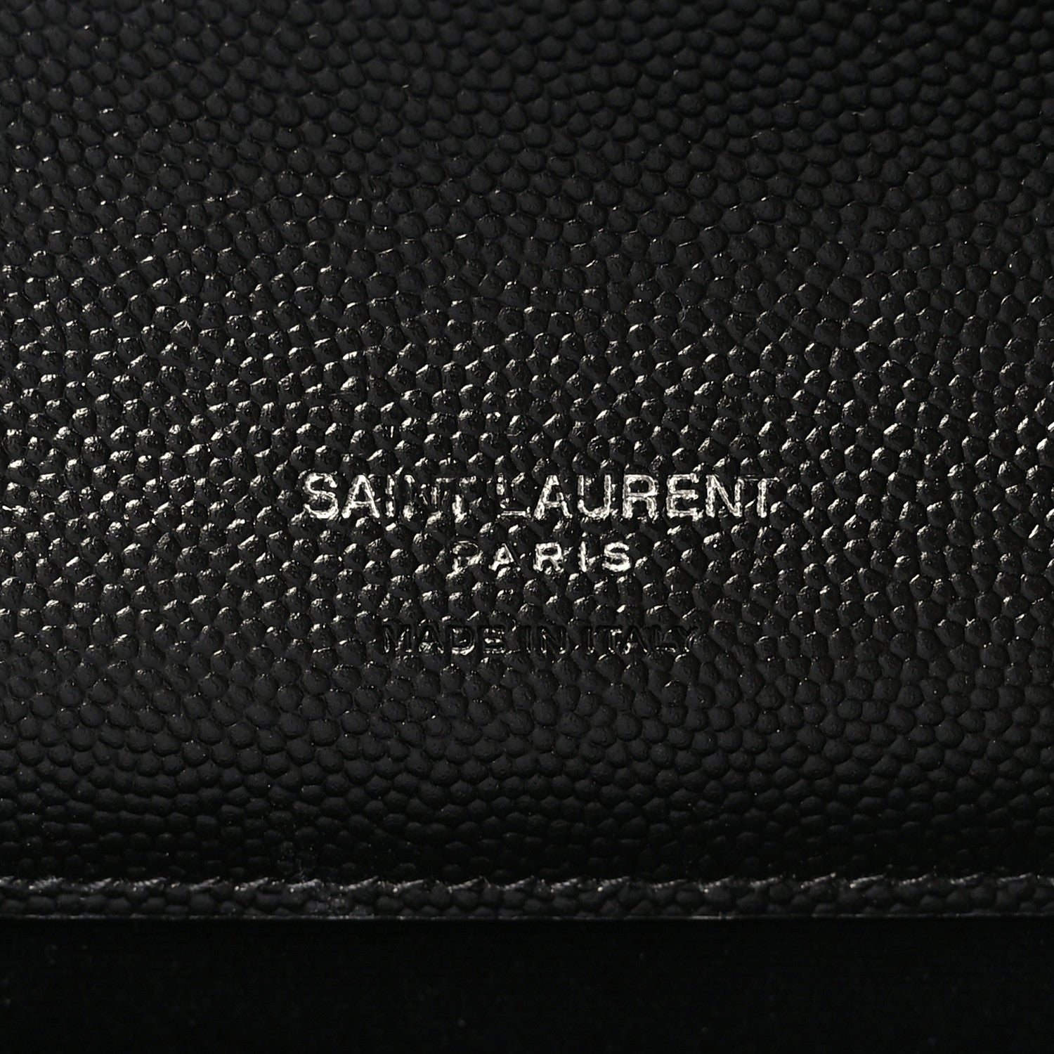 Saint Laurent Grain De Poudre Matelasse Chevron Monogram Cassandre Flap Pouch Black 6 of 8