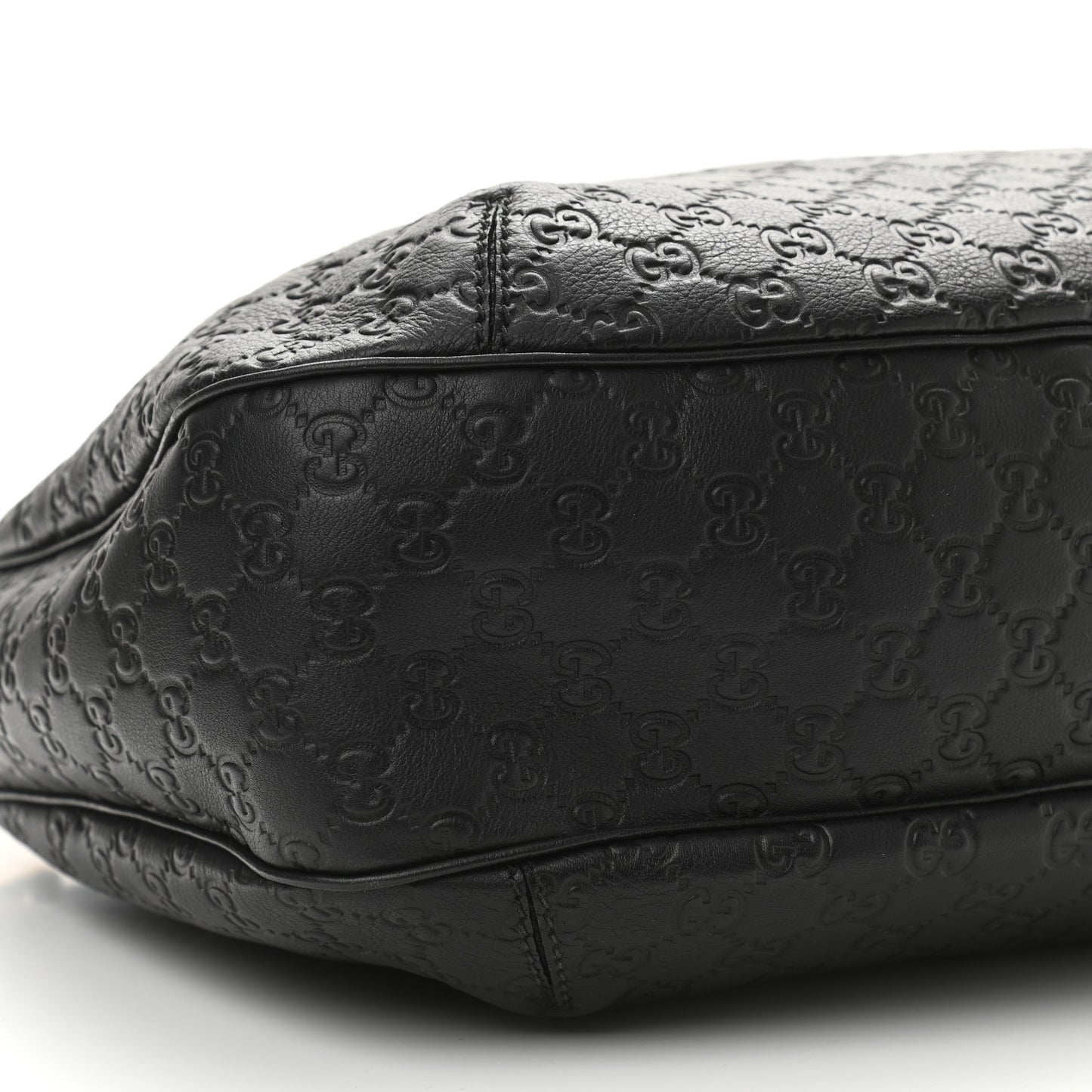 Guccissima Large New Ladies Web Hobo Black