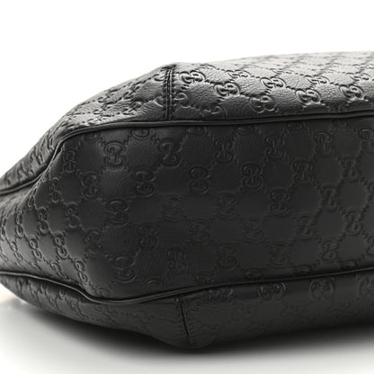 Gucci Guccissima Large New Ladies Web Hobo Black 9 of 11