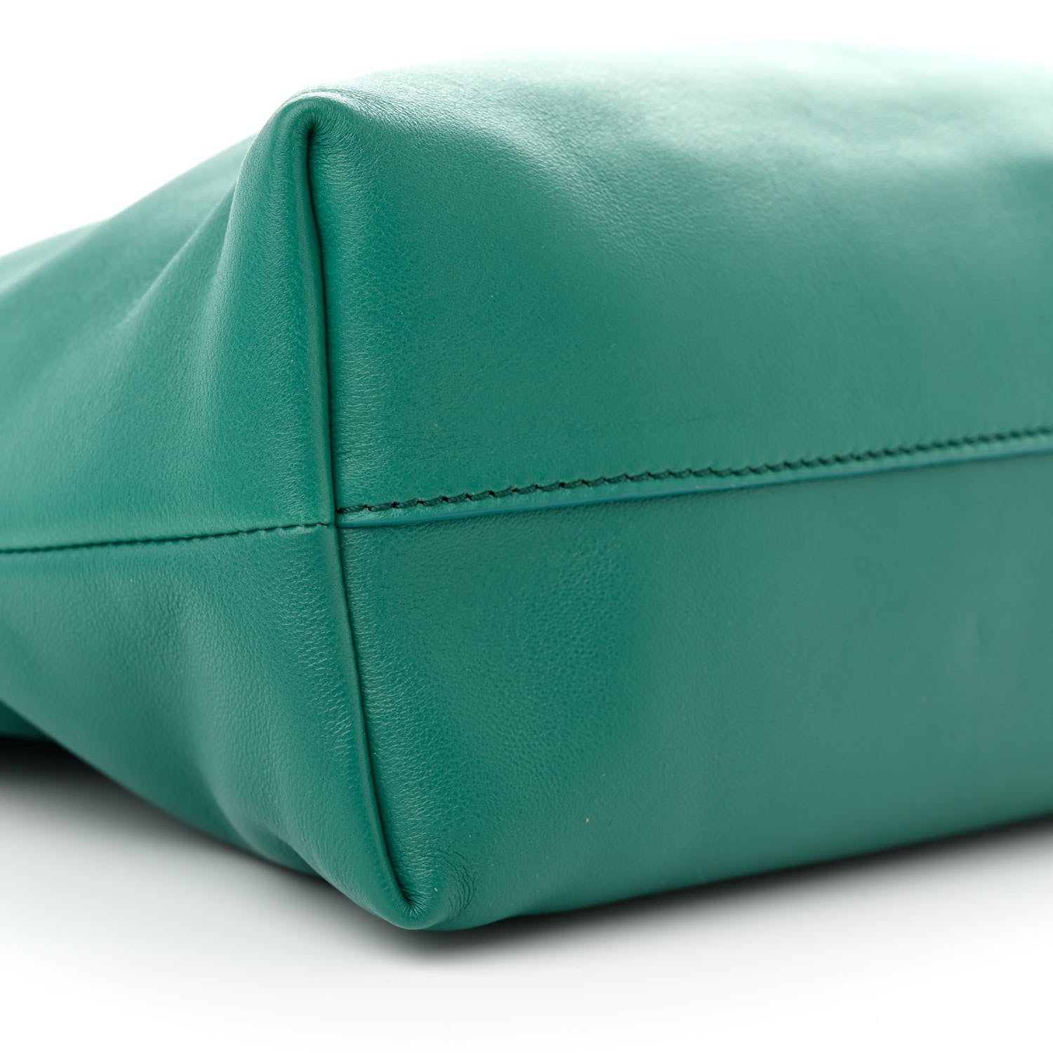 Loewe Mellow Nappa Medium Donut Chain Flamenco Knot Clutch Emerald Green 9 of 10