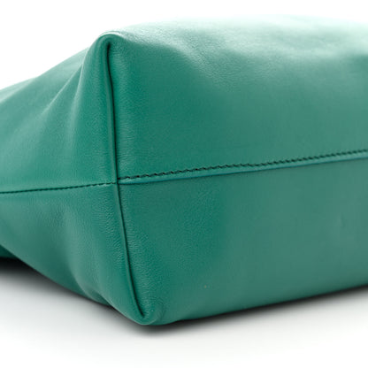 Loewe Mellow Nappa Medium Donut Chain Flamenco Knot Clutch Emerald Green 9 of 10