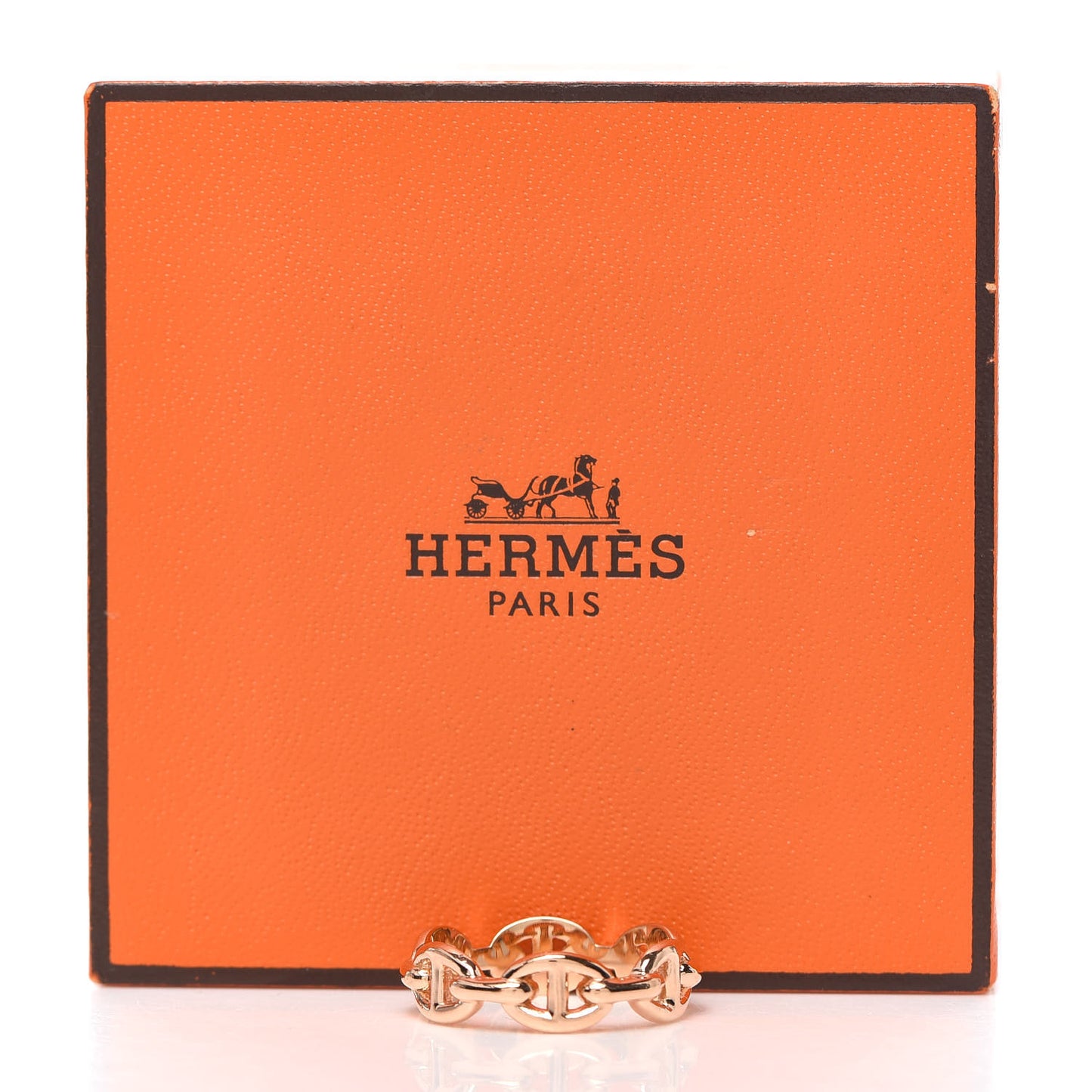 18K Rose Gold PM Chaine D'Ancre Enchainee Ring 54 7