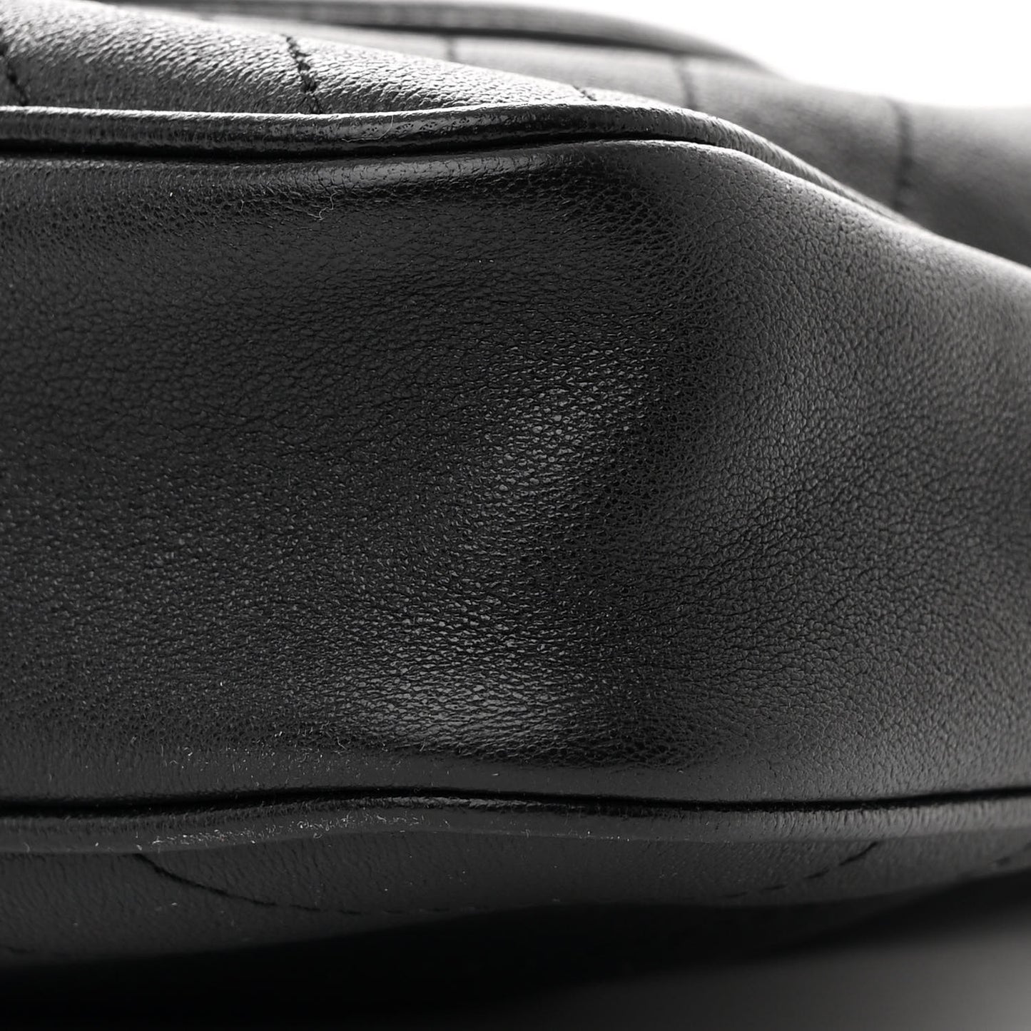 Sakai Be Green Calfskin Diagonal Stitched Small Blondie Tote Black