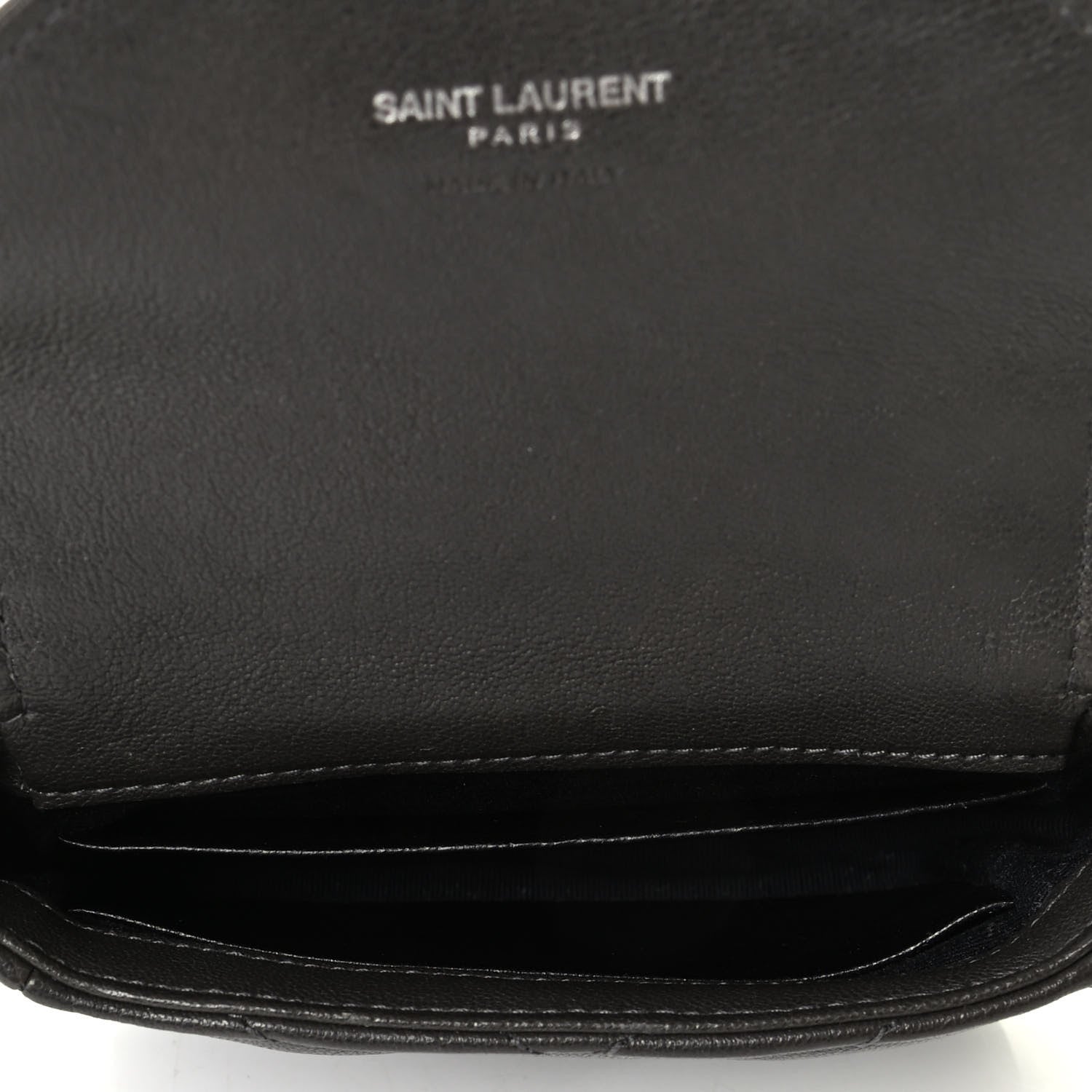 Saint Laurent Sheepskin Matelasse Chevron Monogram Mini College Bag Dark Anthracite 4 of 6