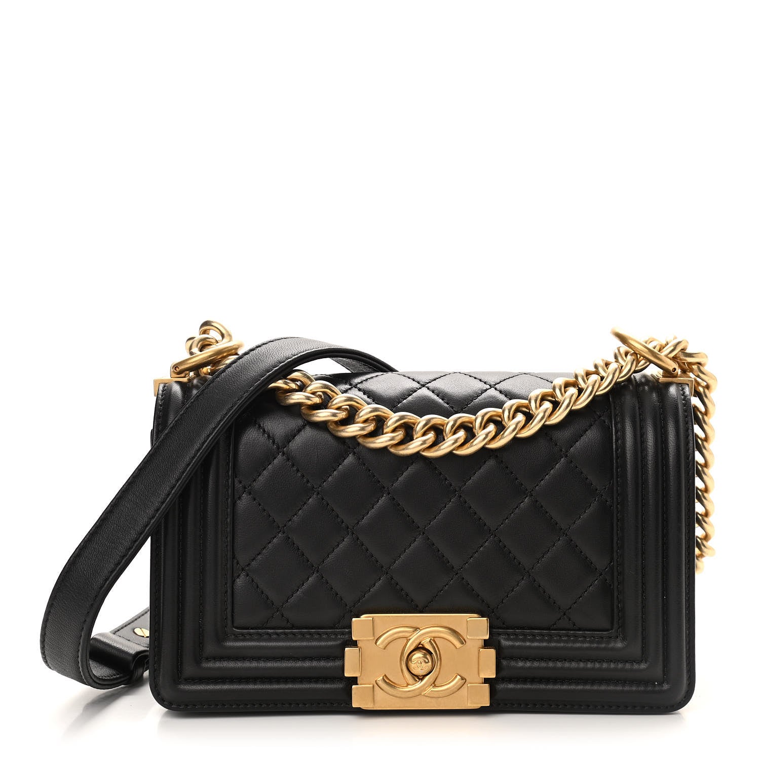 Chanel Lambskin Quilted Small Boy Flap Black 1 of 10
