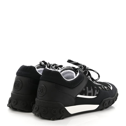 Chanel Calfskin Mesh Lycra Sneakers 39 Black 4 of 11