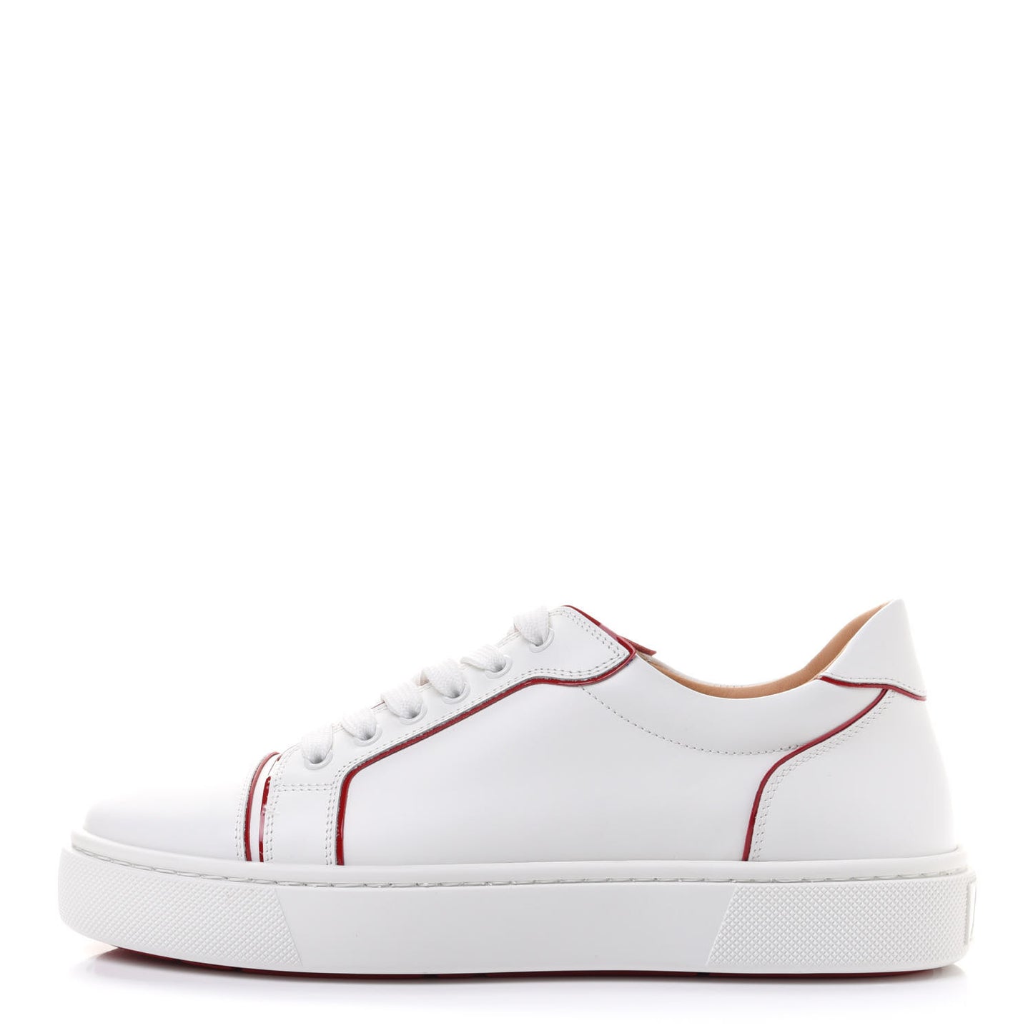 Patent Calfskin Vieira Flat Sneakers 40 White Loubi