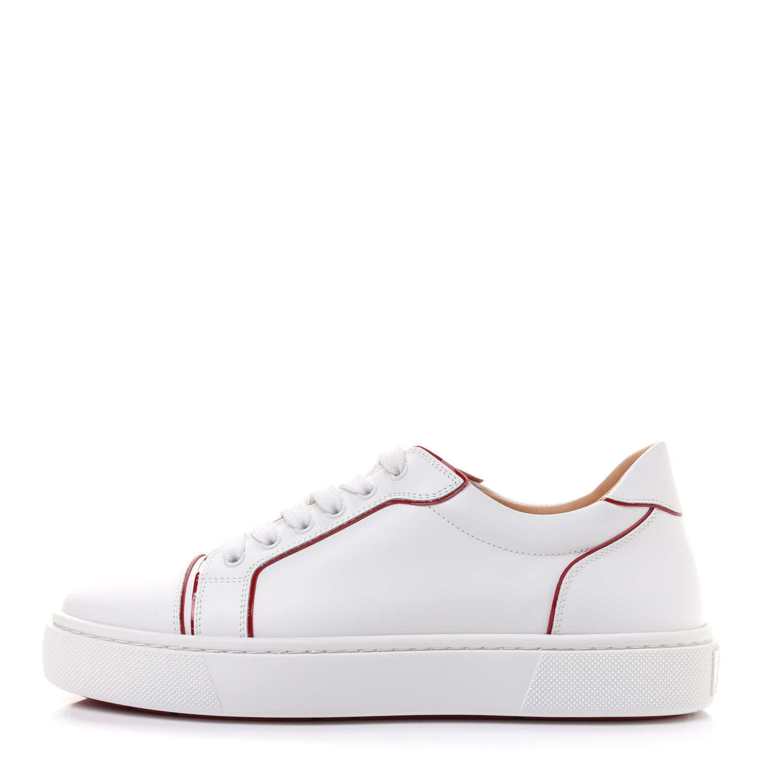 Christian Louboutin Patent Calfskin Vieira Flat Sneakers 40 White Loubi 1 of 10