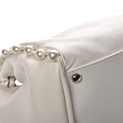 Chanel Lambskin Pearl Obsession Tote White 10 of 11