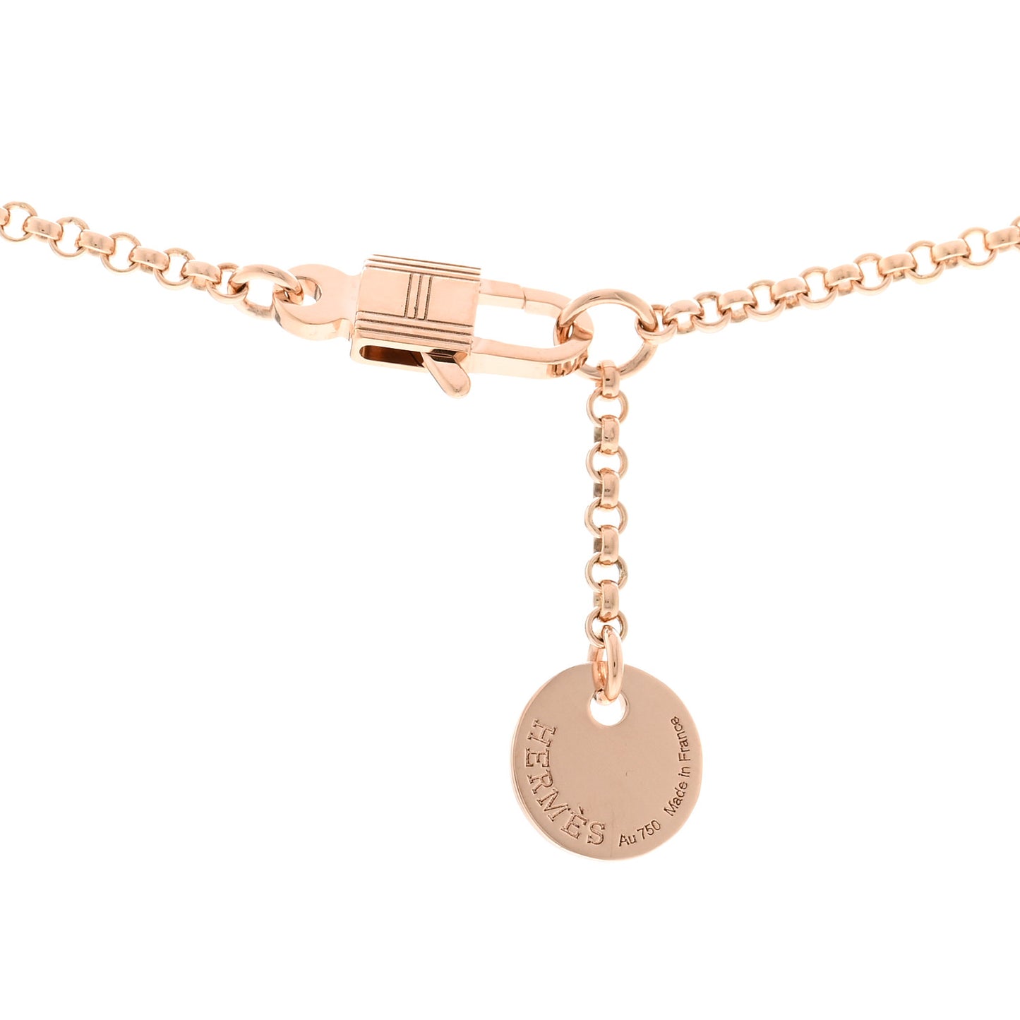18K Rose Gold Diamond Clou d'H Pendant Necklace
