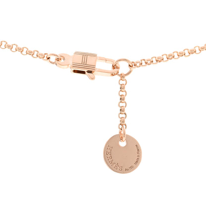 Hermes 18K Rose Gold Diamond Clou d'H Pendant Necklace 4 of 5