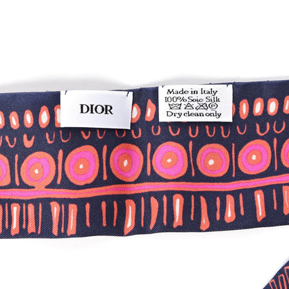 Christian Dior Silk Animals Lion Mitzah Scarf Pink 3 of 5