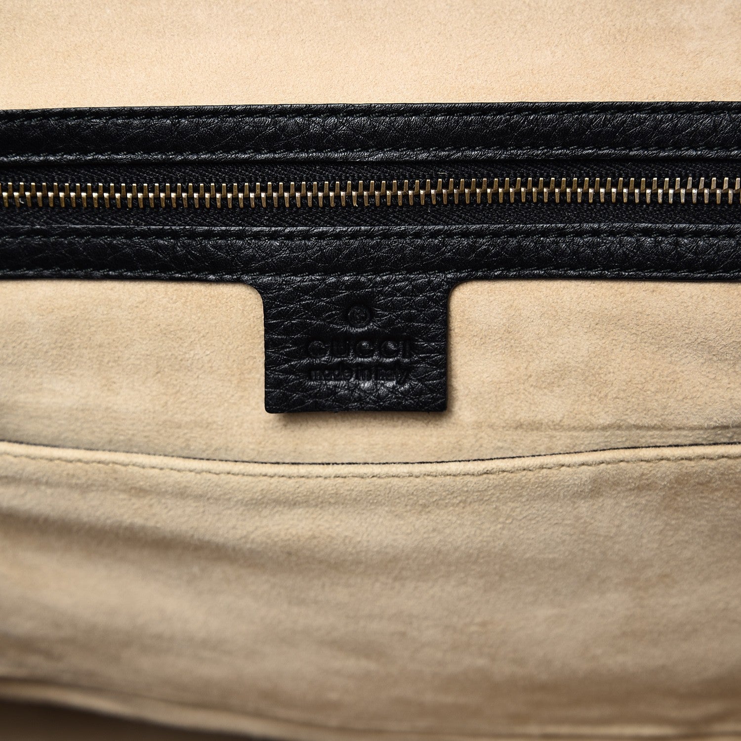 Gucci Pebbled Calfskin Medium 1973 Tote Black 16 of 21