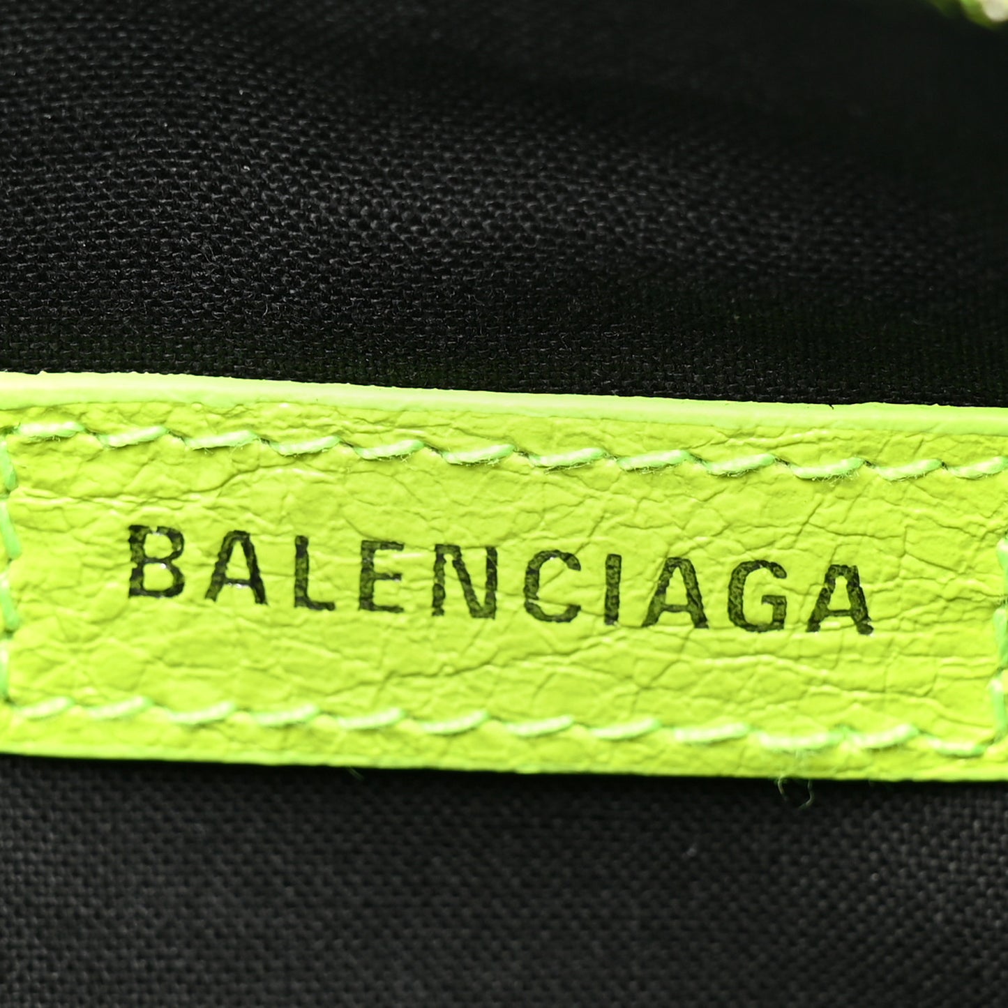 Agneau Arena Le Cagole Chain Shoulder Bag XS Fluo Yellow