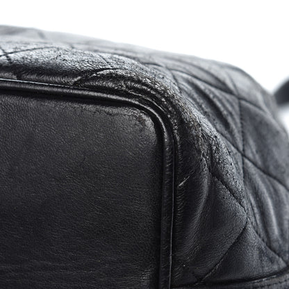 Chanel Lambskin Quilted Drawstring Bag Black 39 of 39