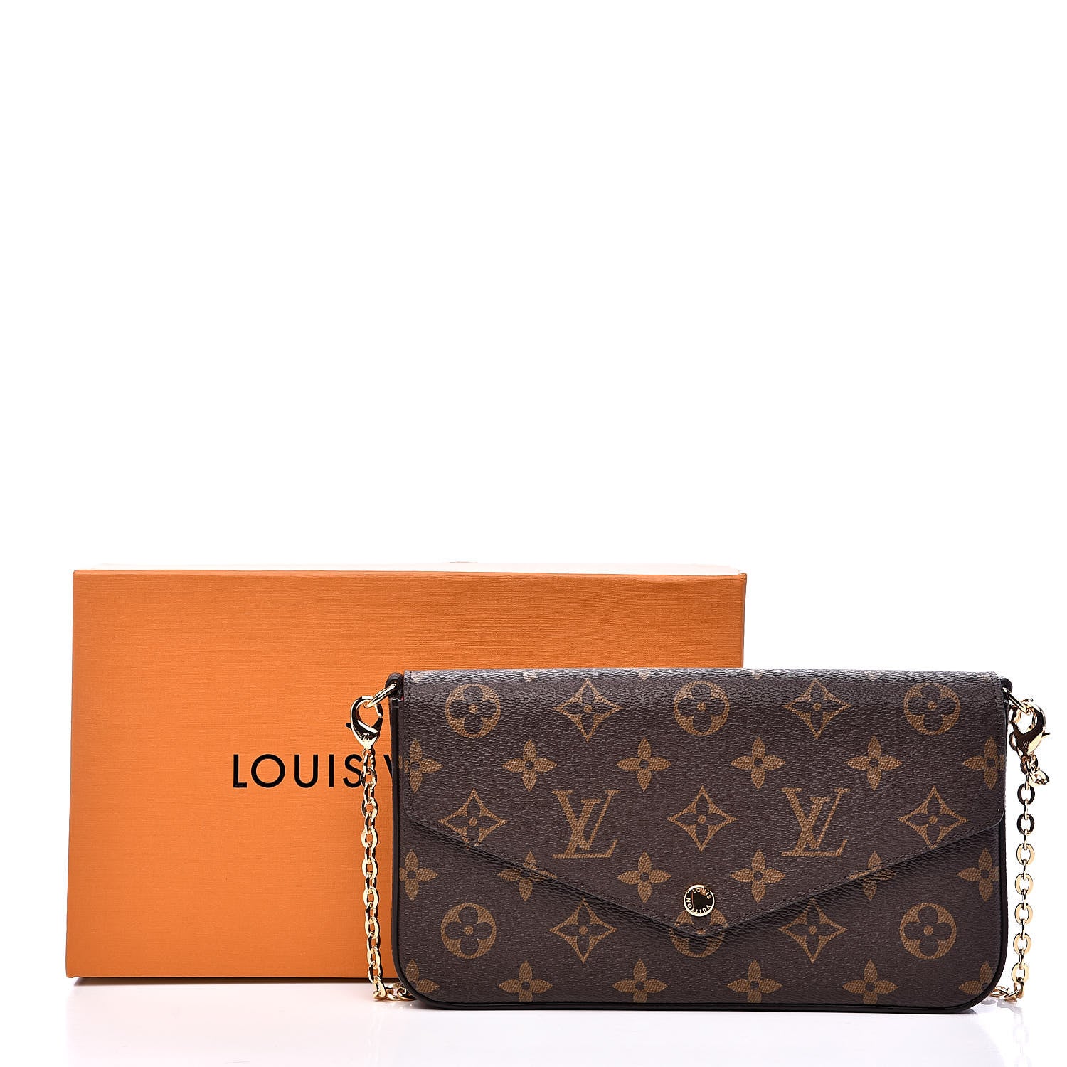 Louis Vuitton Monogram Pochette Felicie Chain Wallet Fuchsia 13 of 13