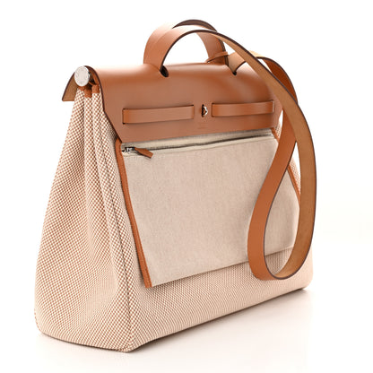 Hermes Vache Hunter Calfskin Criss Viking Herbag Zip Retourne 39 MM Ecru Beige Naturel 4 of 10