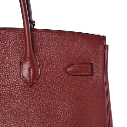 Hermes Taurillon Clemence Birkin 35 Rouge H 14 of 41