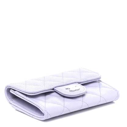 Chanel Caviar Quilted Flap Card Holder Wallet Light Purple 4 of 9