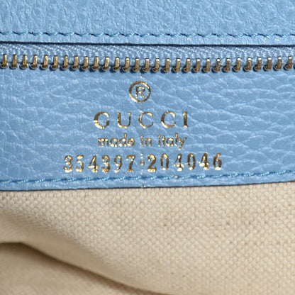 Gucci Dollar Calfskin Medium Swing Tote Mineral Blue 6 of 7