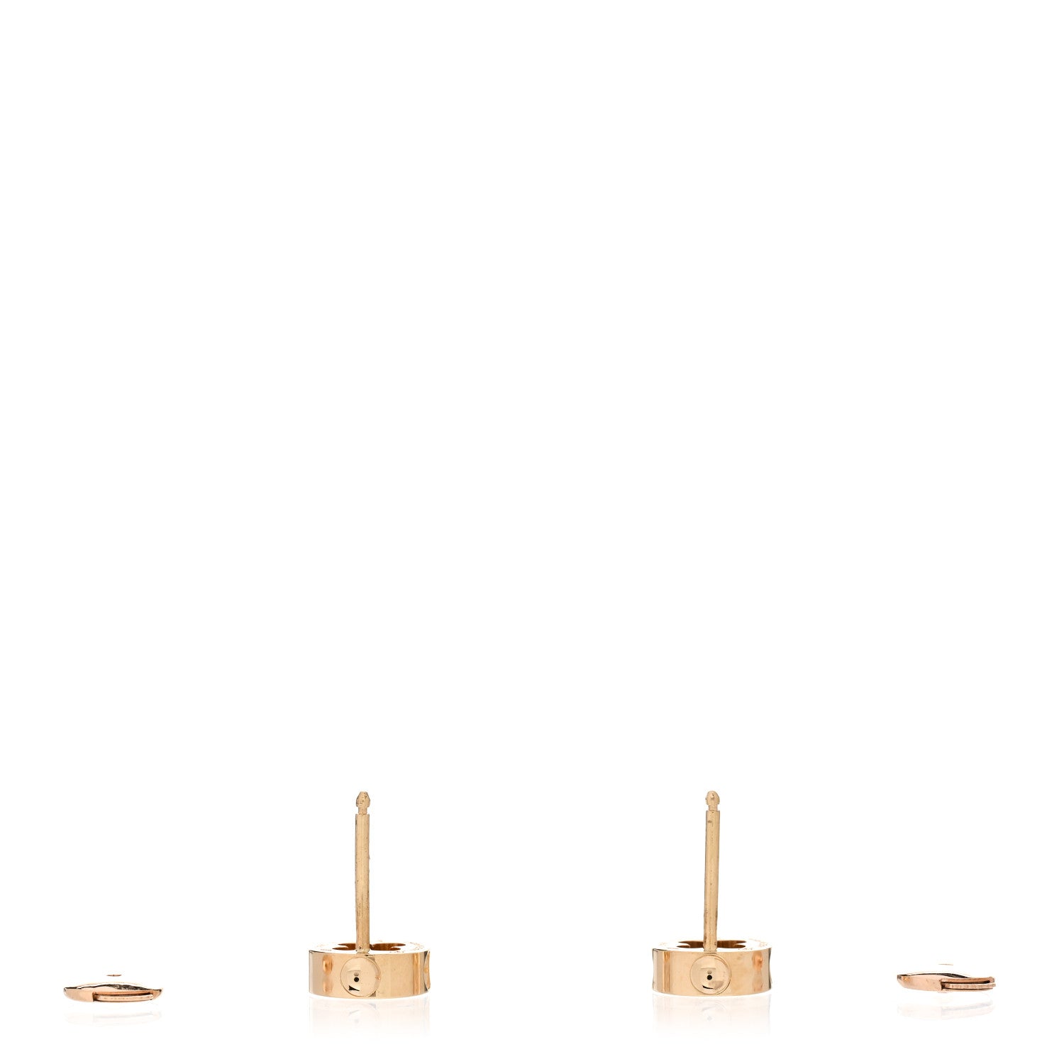 Louis Vuitton 18K Yellow Gold Empreinte Ear Studs Earrings 3 of 5