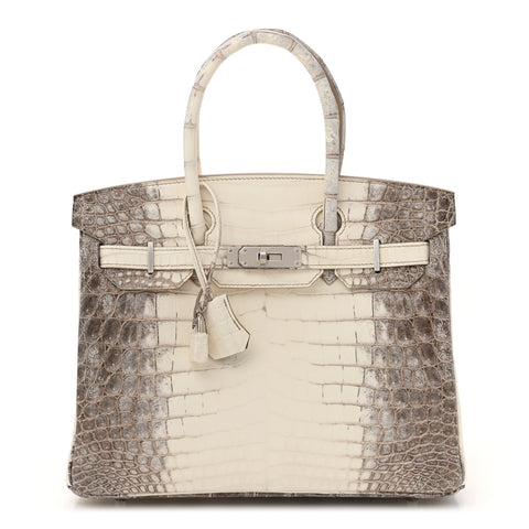 Matte Niloticus Crocodile Himalaya Birkin 30 Blanc