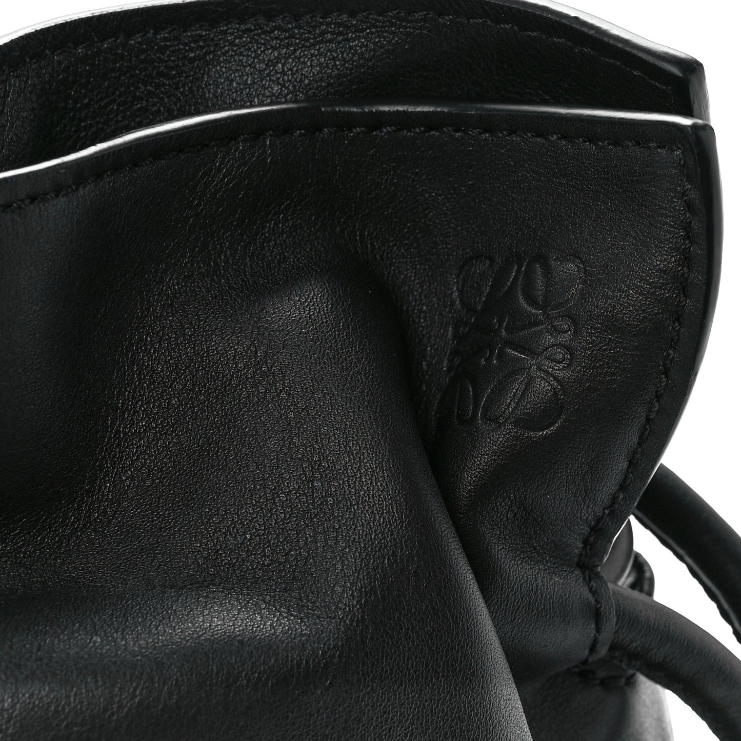 Calfskin Small Flamenco Knot Bag Black