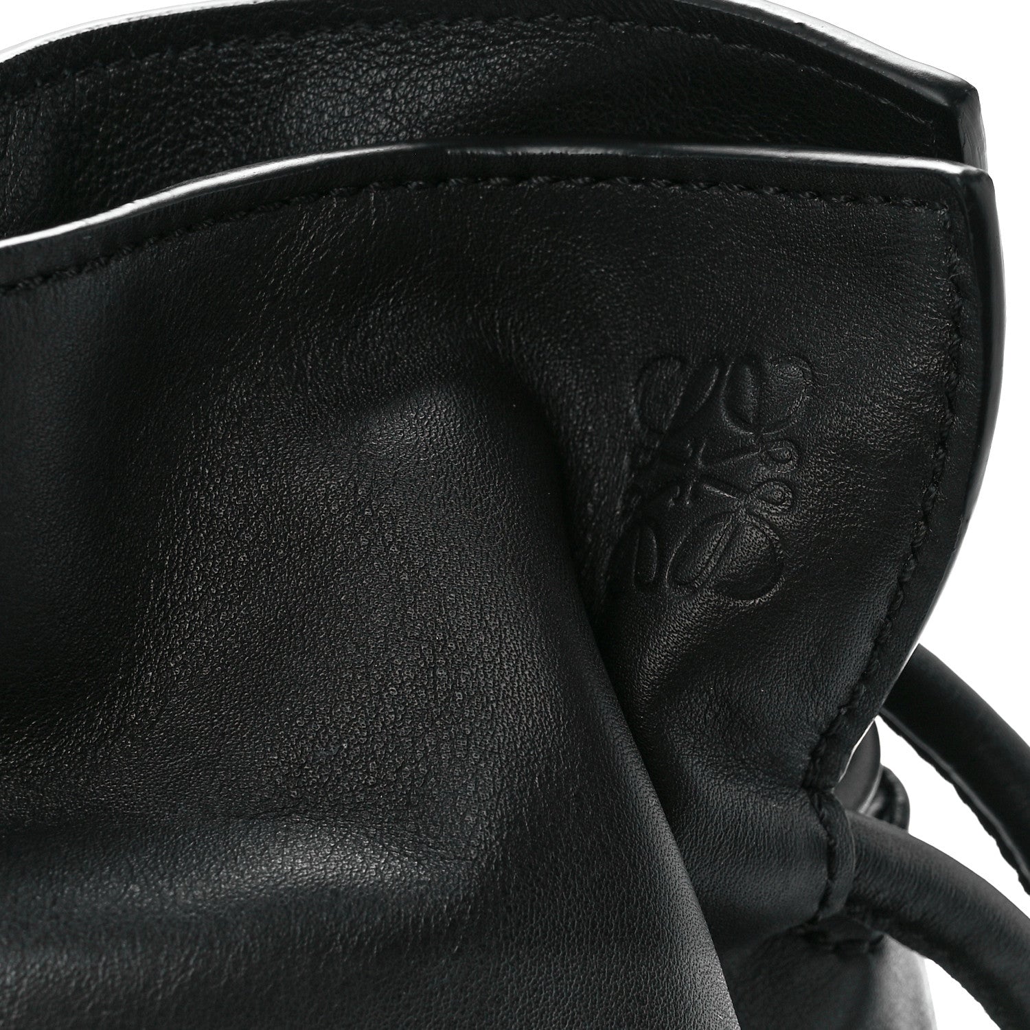 Loewe Calfskin Small Flamenco Knot Bag Black 6 of 10