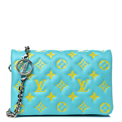 Louis Vuitton Lambskin Embossed Monogram Vuittamins Pochette Coussin Menthe Jaune 1 of 6