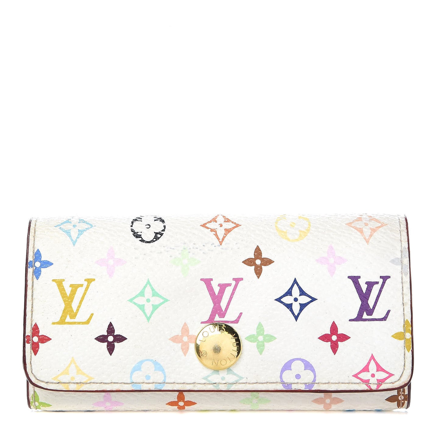 Monogram Multicolor Multicles 4 Key Holder White Litchi