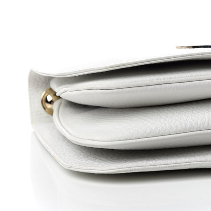 Gucci Pebbled Calfskin Web Blondie Flap White 5 of 23