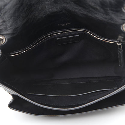 Saint Laurent Crinkled Calfskin Matelasse Monogram Large Niki Chain Satchel Black 4 of 9