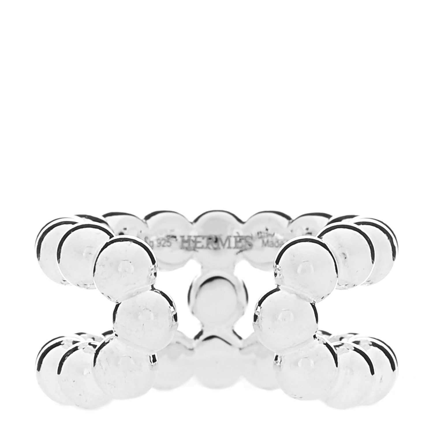 Hermes Sterling Silver Chaine d'Ancre Alea II Ring 3 of 7
