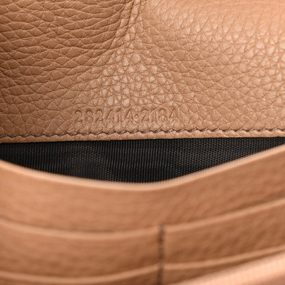 Gucci Pebbled Calfskin Large Soho Continental Wallet Camelia 6 of 6
