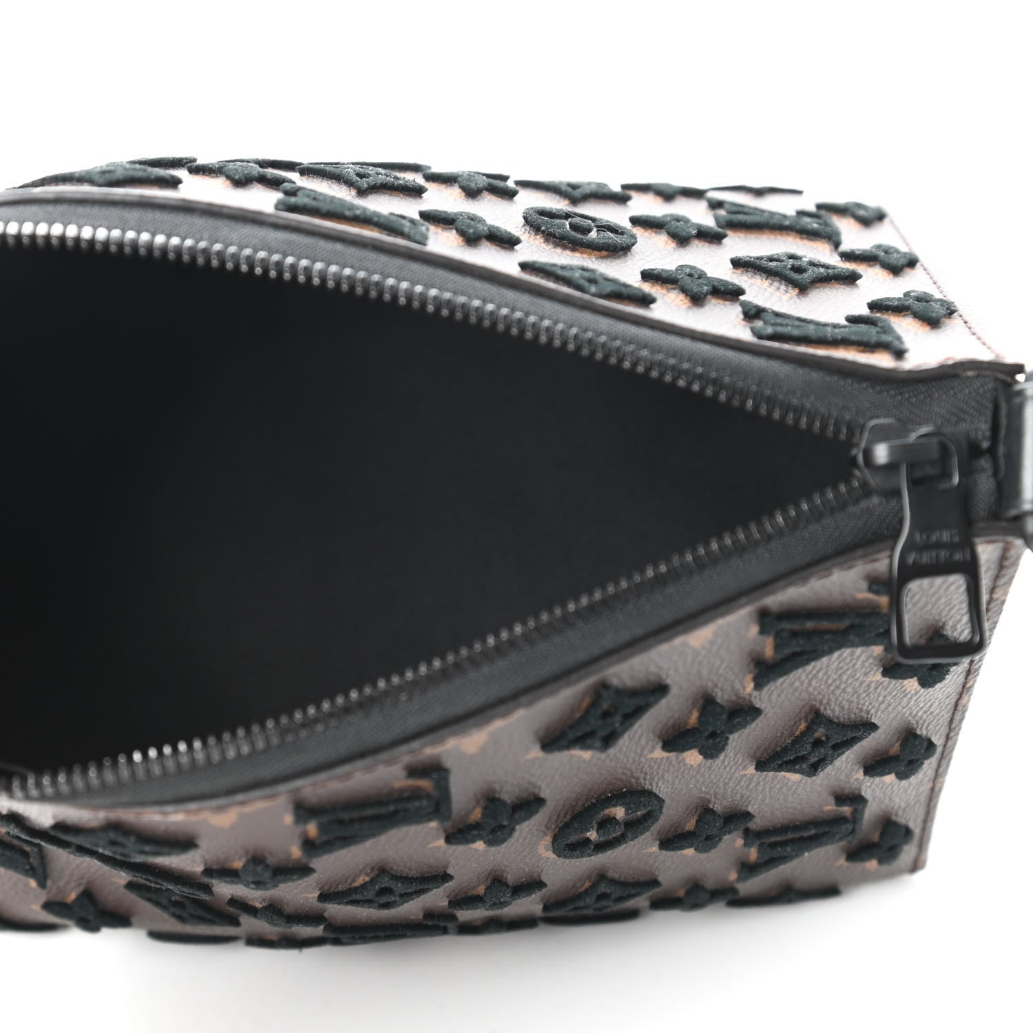 Louis Vuitton Monogram Tuffetage Triangle Messenger Black 5 of 10