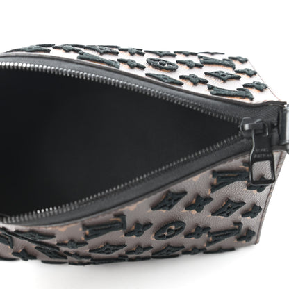 Louis Vuitton Monogram Tuffetage Triangle Messenger Black 5 of 10