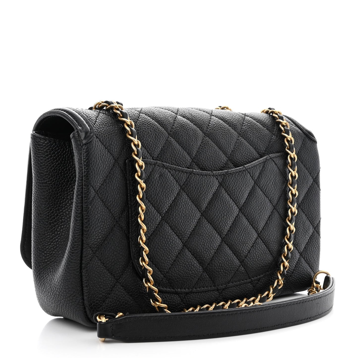 Caviar Quilted Small CC Filigree Flap Black