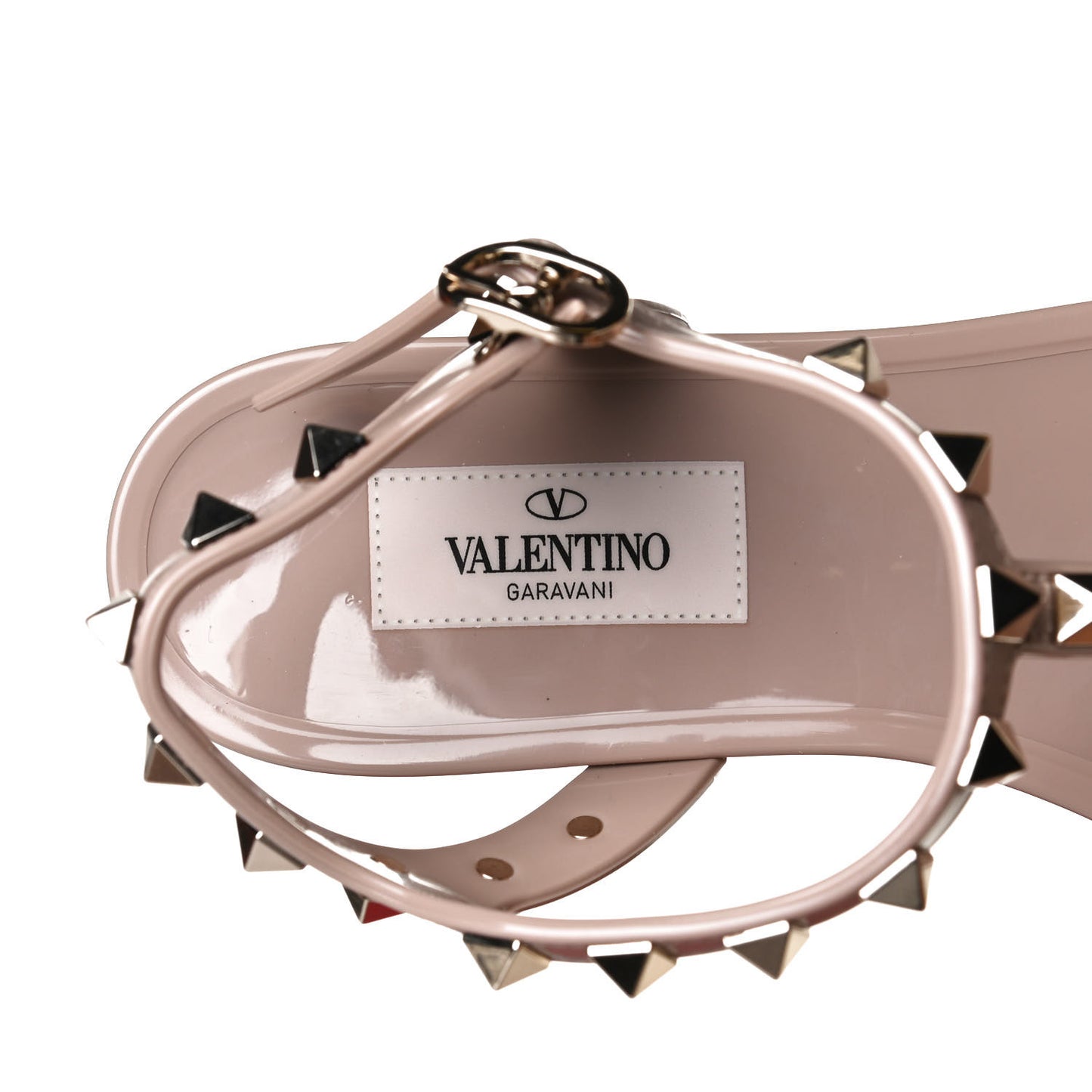 PVC Jelly Rockstud Caged Sandals 36 Poudre