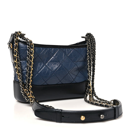 Chanel Aged Calfskin Quilted Small Gabrielle Hobo Dark Grey 3 of 10