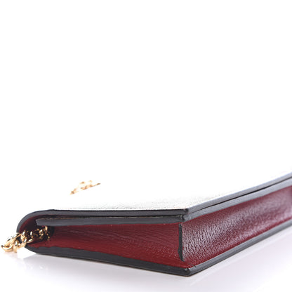 Gucci GG Supreme Monogram Tian Chain Wallet Beige Multicolor Red 6 of 8