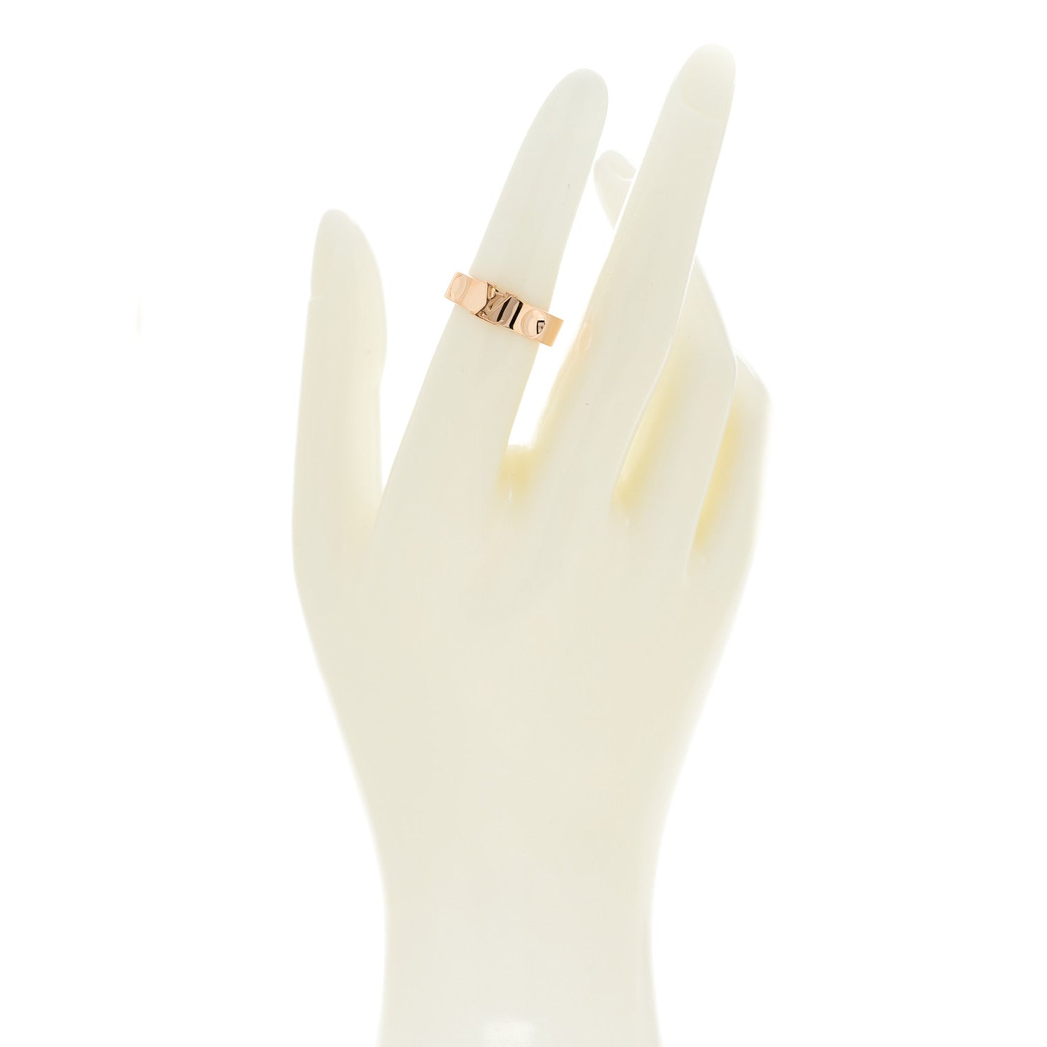 Louis Vuitton 18K Pink Gold Empreinte LV Ring 51 5.75 2 of 7