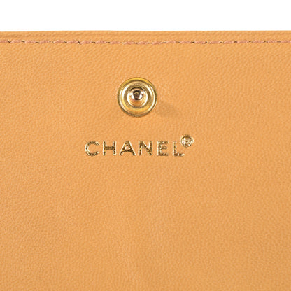 Chanel Lambskin Chocolate Bar Quilted Long Wallet Beige 5 of 8