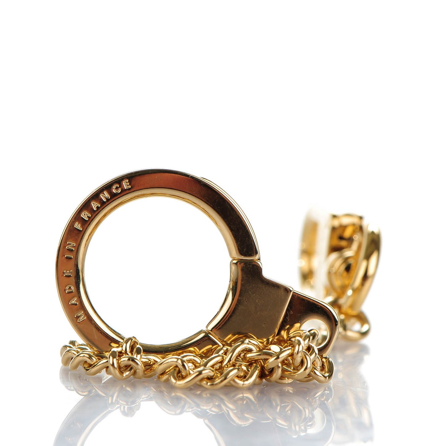 Metal Pochette Extender Key Ring Chain Gold