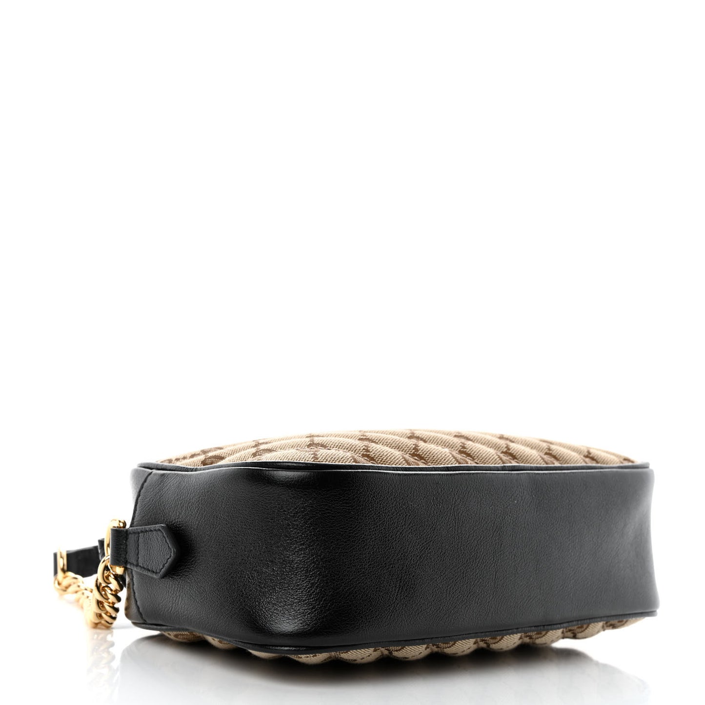 Monogram Matelasse Diagonal Small GG Marmont Chain Shoulder Bag Beige Black