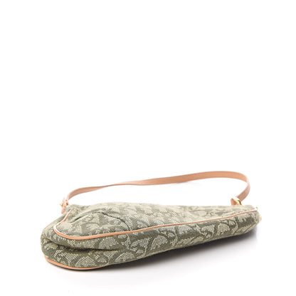 Christian Dior Monogram Mini Saddle Pochette Green 4 of 11