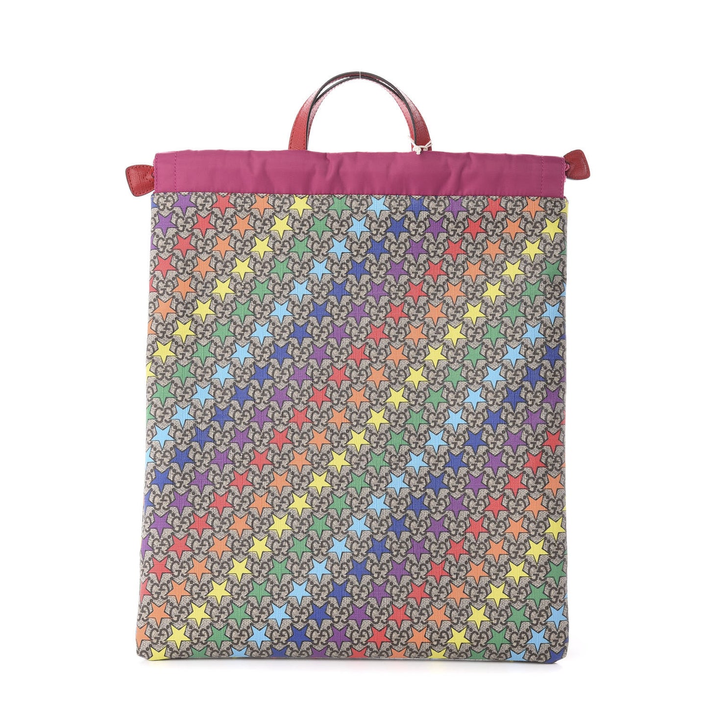 Soft GG Supreme Monogram Star Print Childrens Drawstring Backpack Multicolor