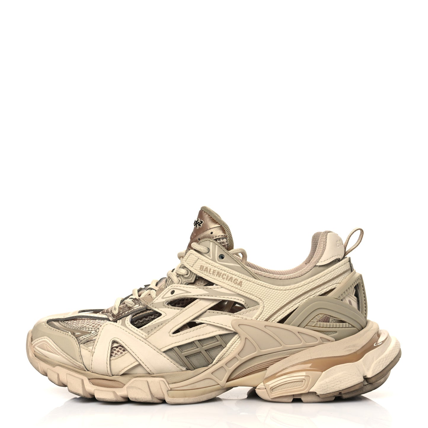 Rubber Mesh Bi-Color Mens Track.2 Open Sneakers 39 Nude