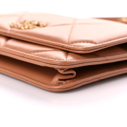 Chanel Lambskin Quilted Chanel 19 Wallet On Chain WOC Brown 10 of 11
