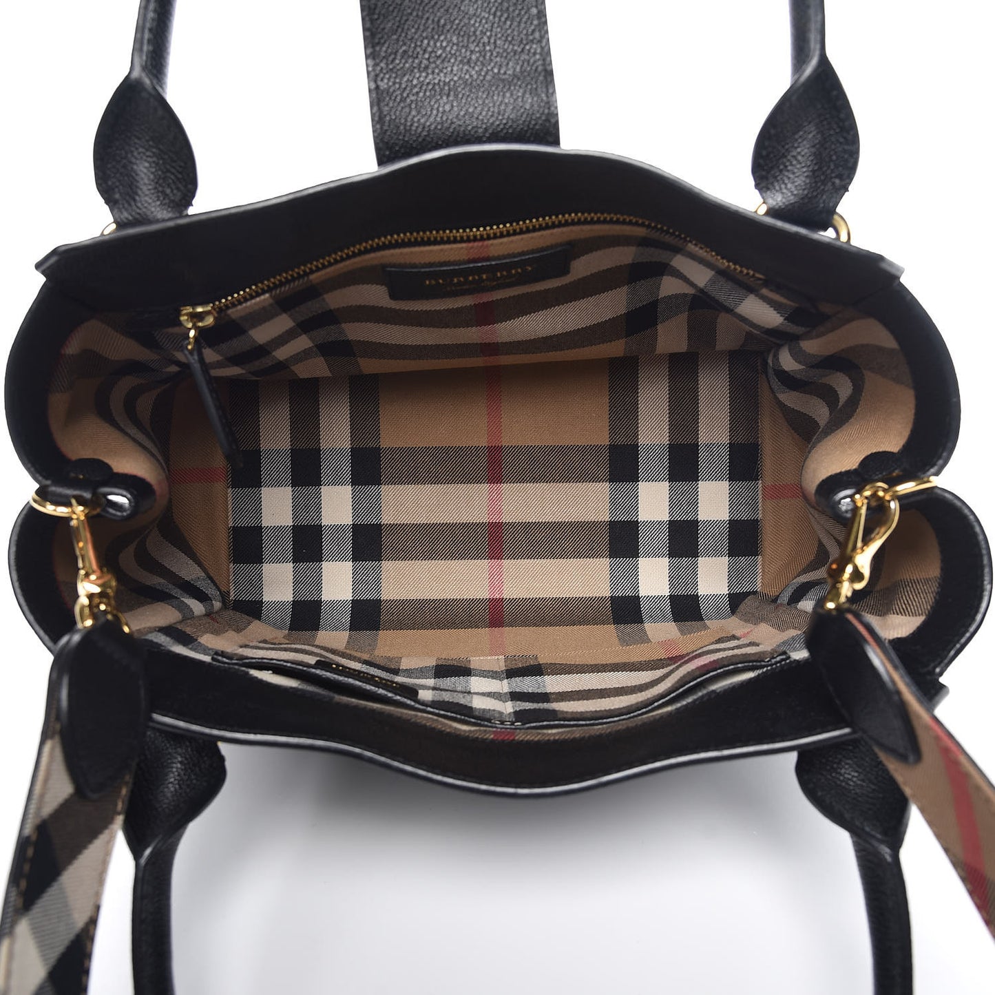 Soft Grain Calfskin Medium Buckle Tote Black